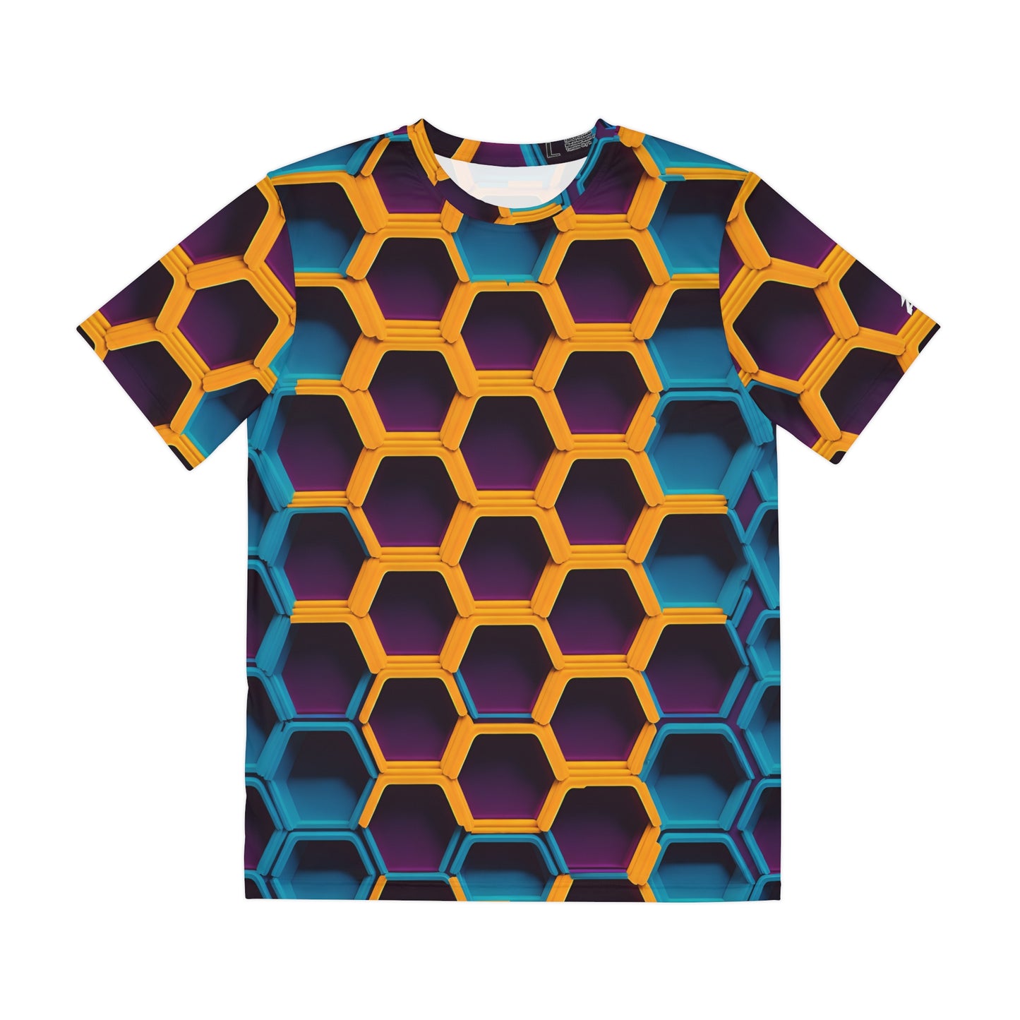 Luminous Hexagons: Neon Honeycomb
