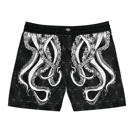 Men's Mid-Length Astral Octopus Swim Shorts (AOP)