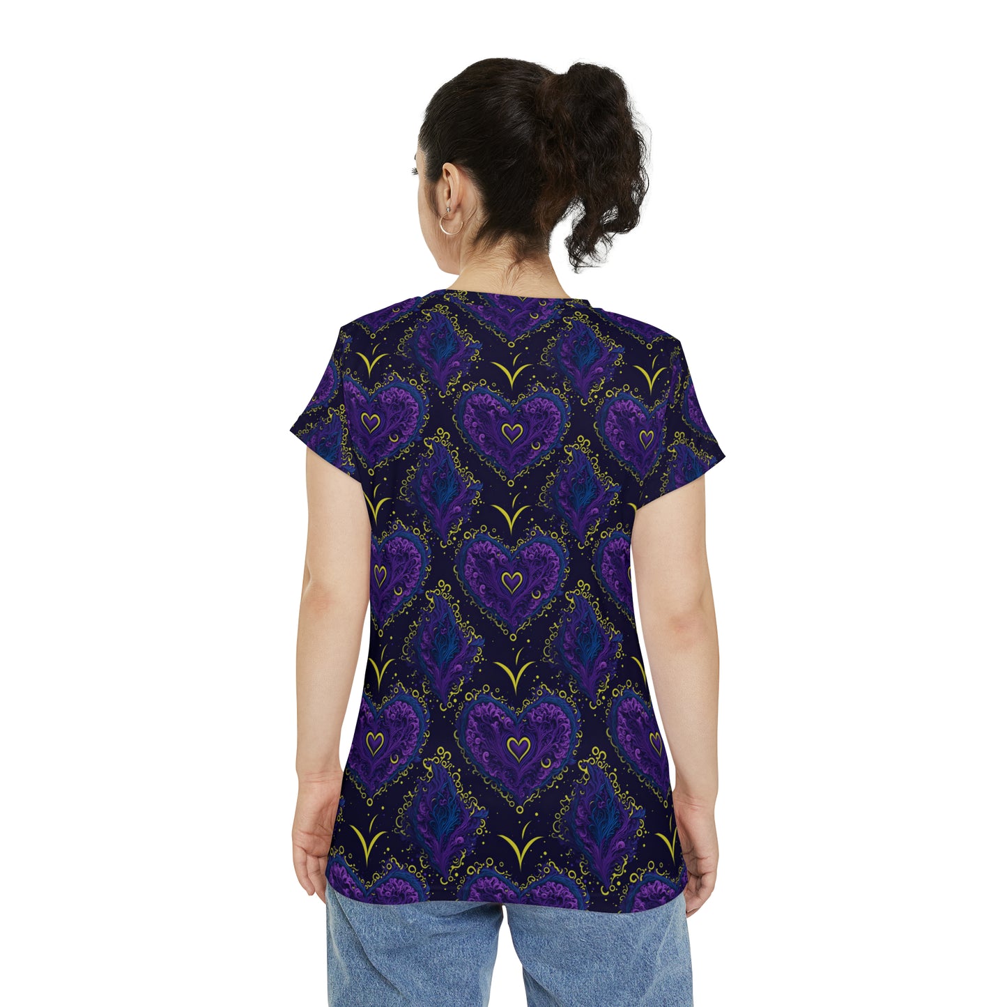 Pulsating Love: The Heart Fractal - Women's Short Sleeve Shirt