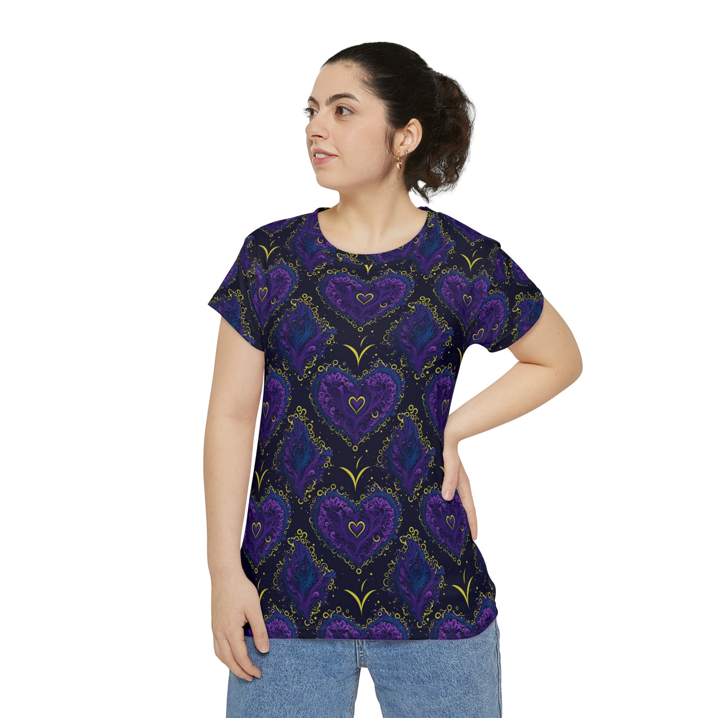 Pulsating Love: The Heart Fractal - Women's Short Sleeve Shirt