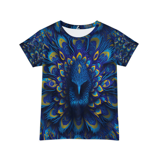 Feathers of Elegance: The Peacock Fractal - Women's Short Sleeve Shirt