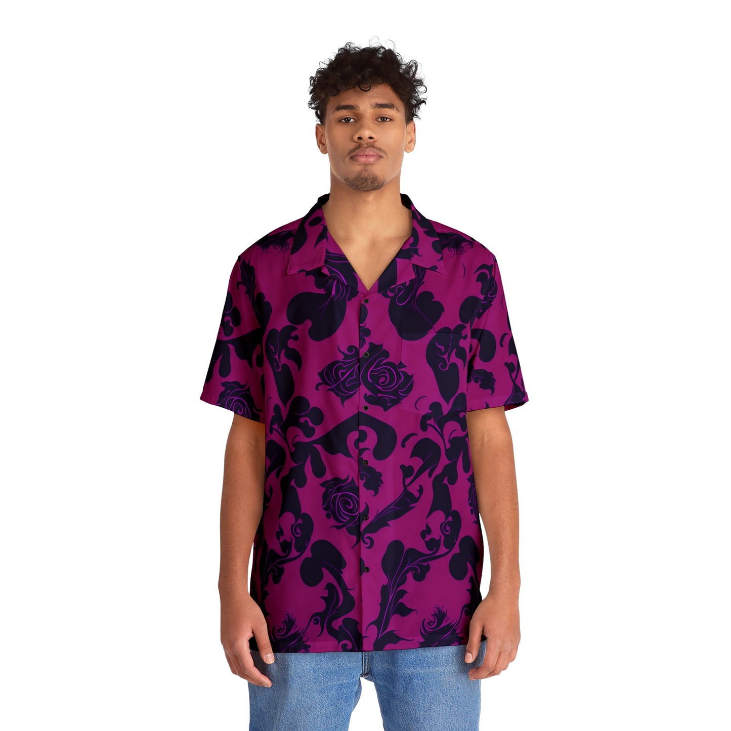 The Fuchsia Fractal - Men's Hawaiian Shirt
